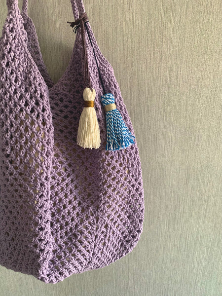 鈎織棉線袋 Handmade Cotton Crochet Bag